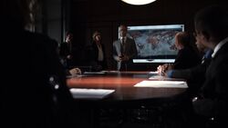 Whitehall giving a lecture for his scientists