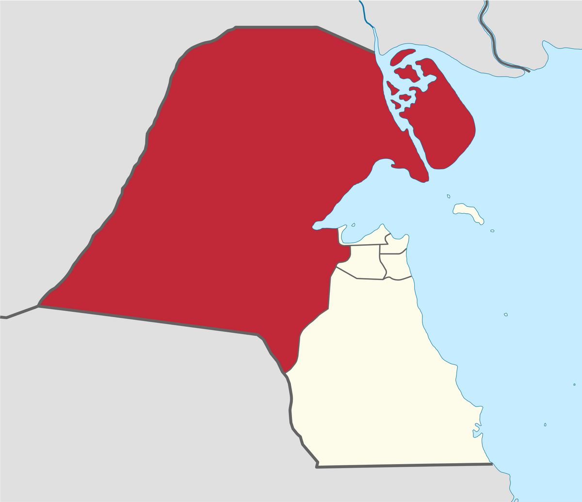 Map of Al-Jahra