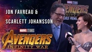 Scarlett Johansson and Jon Favreau Live at the Avengers Infinity War Premiere
