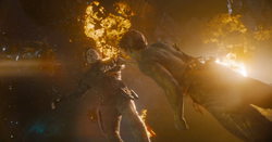 Star-Lord saved by Adam Warlock