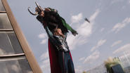 Thor lifts Loki