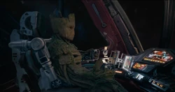 The Zune being hooked up to the 