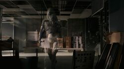 Ghost chases  inside of a building