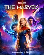 The Marvels Now Streaming Disney+ Poster