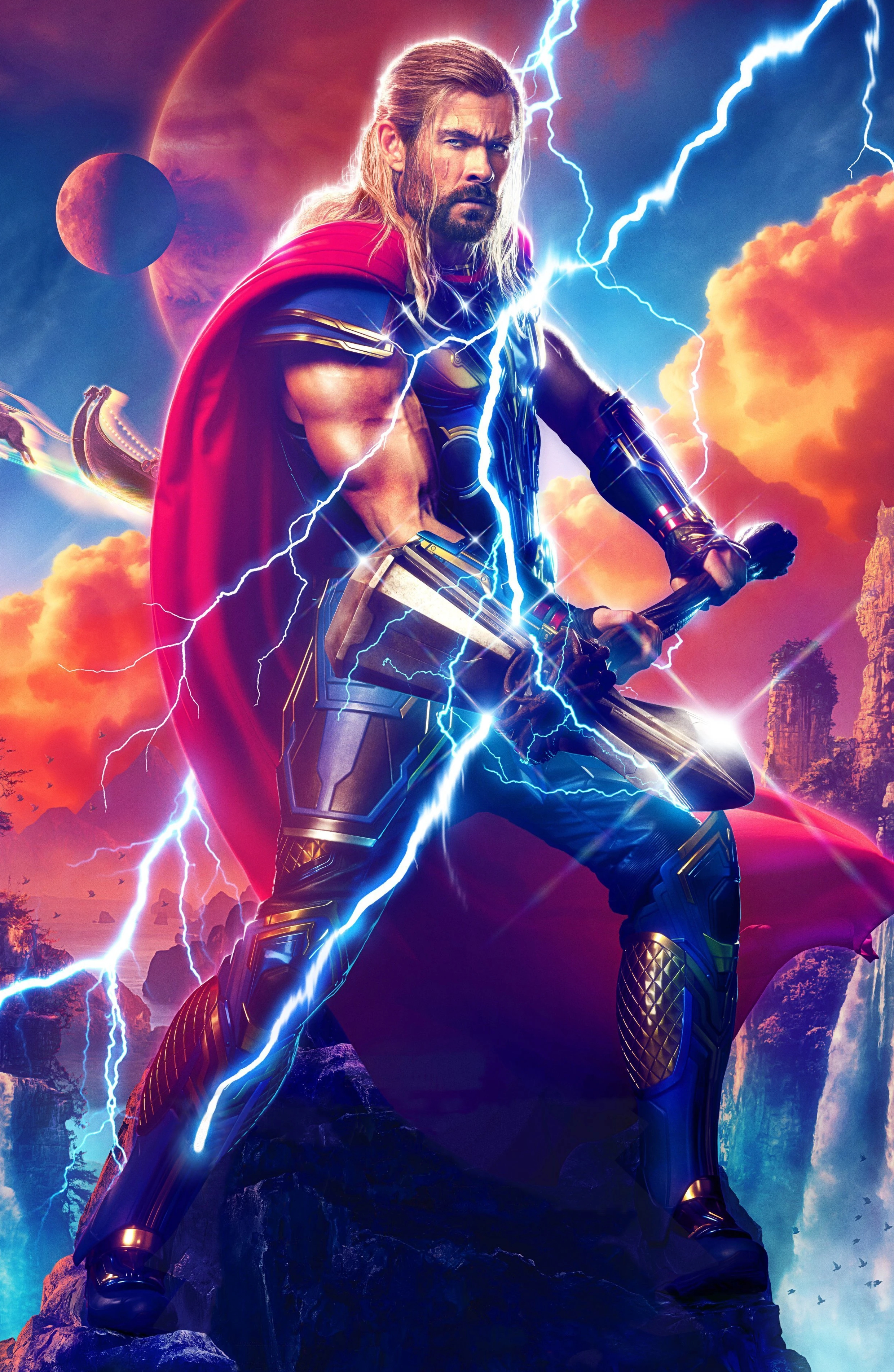 Thor Deluxe Love amp Thunder Costume Adult Marvel Avenger Top Pants Cape  Licensed  eBay
