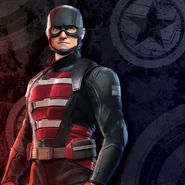 Униформа Агента США, появившаяся в сериале Сокол и Зимний солдат и в фильме Громовержцы*.