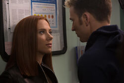 Natasha looks at Steve