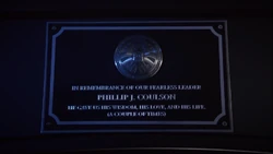 The plate put in the plane in honor of 