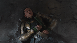 Loki beaten by Hulk