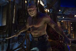 Drax the Destroyer wielding his 