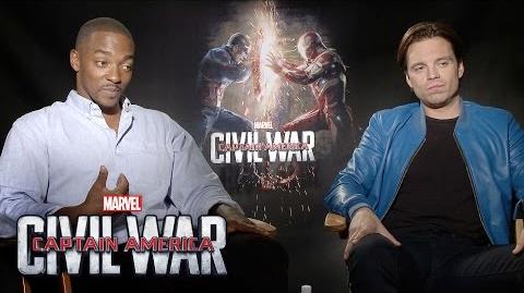 Anthony Mackie and Sebastian Stan on Marvel's Captain America Civil War