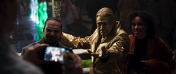 Living Statue & Tourists