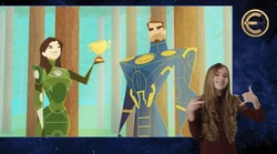 Sersi presents  with a second place trophy