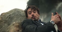 Stark being ambushed by the 