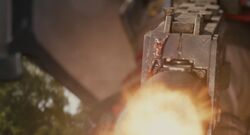 Ant-Man attempts to avoid 's attacks