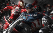 Avengers age of ultron artw-Captain america Iron Man