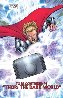 Thor lidera a sus tropas en la Guerra de los Nueve Mundos.