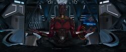 Okoye piloting the 