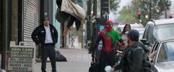 Green Paint on Spider-Man Suit