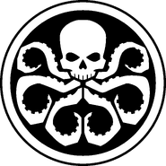 The symbol mostly used on HYDRA's modern-day combat uniforms. It can be also seen on the walls of HYDRA Laboratories. Also used on Vasily Karpov's files about the Winter Soldier Program.