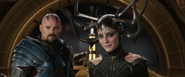 Hela y Skurge a punto de invadir Asgard