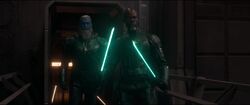 Korath and  about to fight 