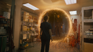 A inter-dimensional portal created by Stephen Strange using a Sling Ring.