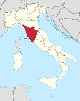 Map of Tuscany