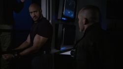 Sarge handcuffing up 