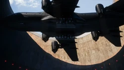 The  landing at the Hub