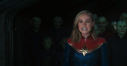 Captain Marvel yelling at 
