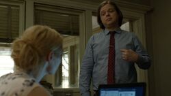 Nelson catches Page looking up an autopsy