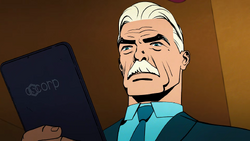 Thaddeus Ross reads Oscorp tablet