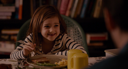 Lang has dinner with her whole family