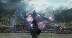 Xu blocks all the arrows with his 