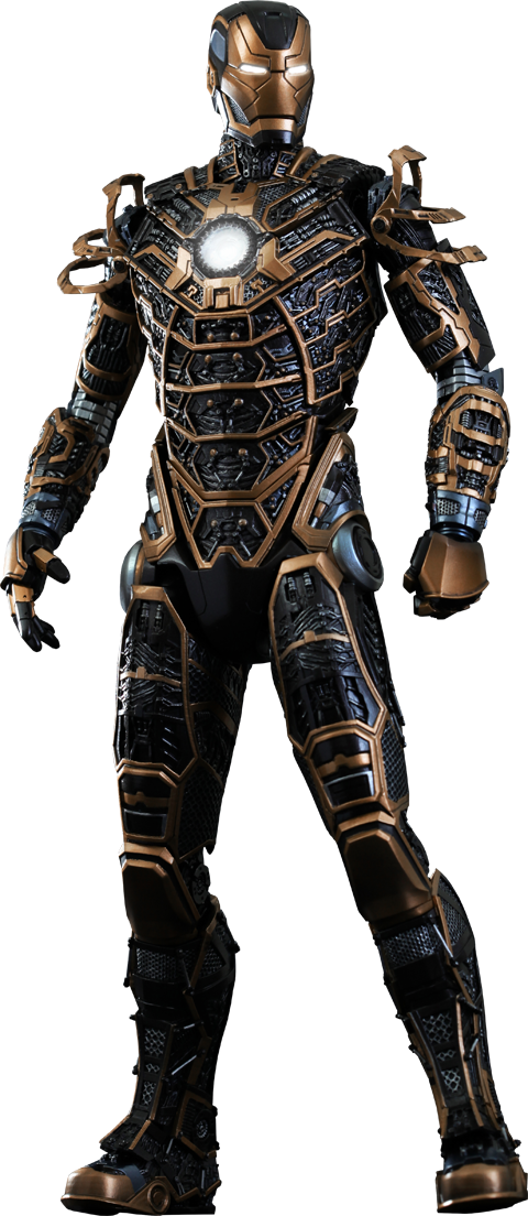 iron man black and gold armor