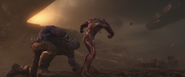 Iron Man fights Thanos