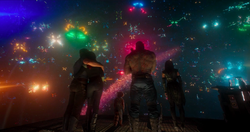 The Guardians watch the  funeral