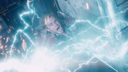 Thor ataca a los Chitauri con el poder del trueno.