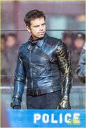 BTS of Sebastian Stan on set of TFATWS08