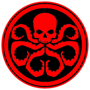 The symbol inspired by Hive's true form.[3] The tentacles represent HYDRA's invasive reach.[94] This variant was used on HYDRA's black flag and green uniforms. Also used on Johann Schmidt HYDRA longcoat.