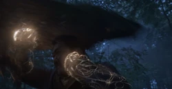 Gilgamesh projects cosmic gauntlets