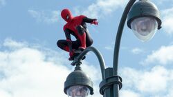 Spider-Man on lamppost