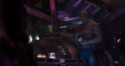 Drax watching over  and 