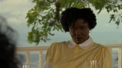 Gwen watches  scoffing at her