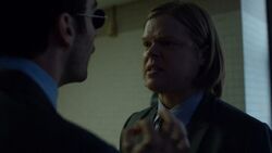 Nelson argues with  about 