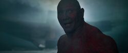 Drax mistakenly thinks Ronan is dead
