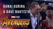 Danai Gurira and Dave Bautista Live at the Avengers Infinity War Premiere