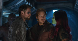 Thor-Star-Lord and Gamora IW