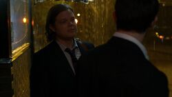 Nelson waiting outside with 